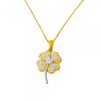 Χρυσό μενταγιόν Κ14 με αλυσίδα