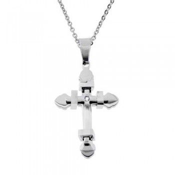 Ατσάλινος ανδρικός σταυρός με αλυσίδα