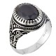 Ασημένιο ανδρικό δαχτυλίδι 925 με αχάτη