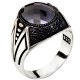 Ασημένιο ανδρικό δαχτυλίδι 925 με αχάτη