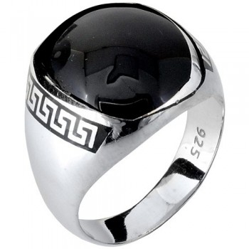 Ασημένιο ανδρικό δαχτυλίδι 925 με όνυχα