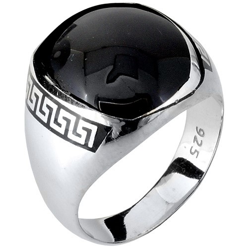 Ασημένιο ανδρικό δαχτυλίδι 925 με όνυχα