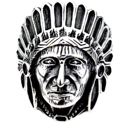 Ασημένιο ανδρικό δαχτυλίδι "ινδιάνος" 925