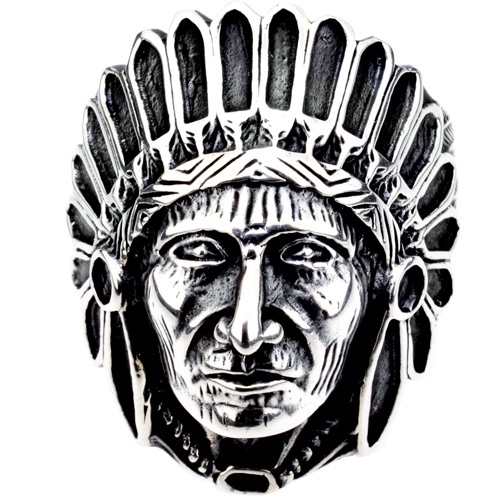 Ασημένιο ανδρικό δαχτυλίδι "ινδιάνος" 925