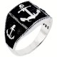 Ασημένιο ανδρικό δαχτυλίδι "άγκυρα" 925