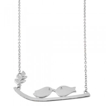 Ασημένιο κολιέ σπουργίτια 925