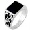 Ασημένιο ανδρικό δαχτυλίδι 925 με όνυχα