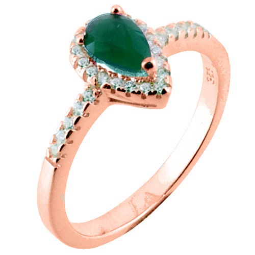 Ασημένιο δαχτυλίδι 925 σε ροζ χρώμα