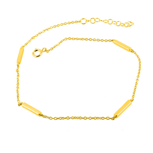 Ασημένιο επιχρυσωμένο βραχιόλι ποδιού 925