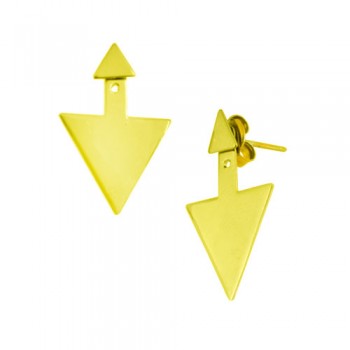 Ασημένια επιχρυσωμένα σκουλαρίκια ear jacket 925