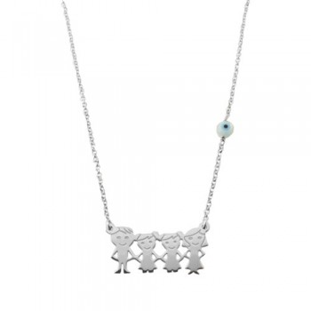 Ασημένιο κολιέ οικογένεια 925