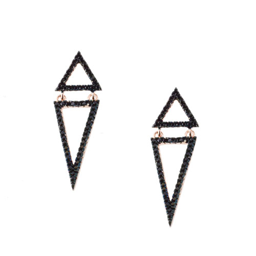 Ασημένια σκουλαρίκια 925 σε ροζ χρώμα