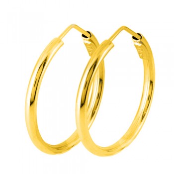 Ασημένια επιχρυσωμένα σκουλαρίκια κρίκοι 925