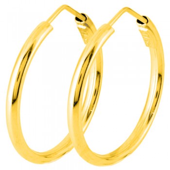 Ασημένια επιχρυσωμένα σκουλαρίκια κρίκοι 925