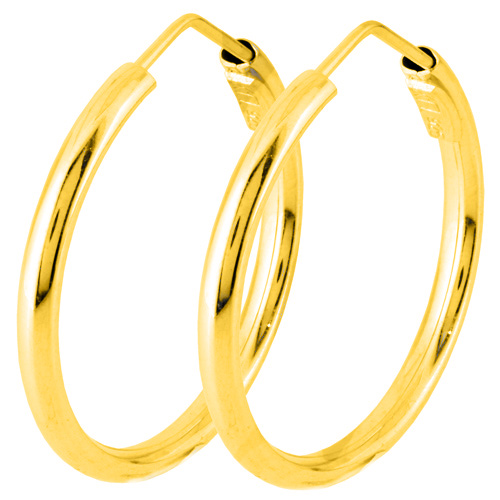 Ασημένια επιχρυσωμένα σκουλαρίκια κρίκοι 925