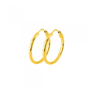 Ασημένια επιχρυσωμένα σκουλαρίκια κρίκοι 925