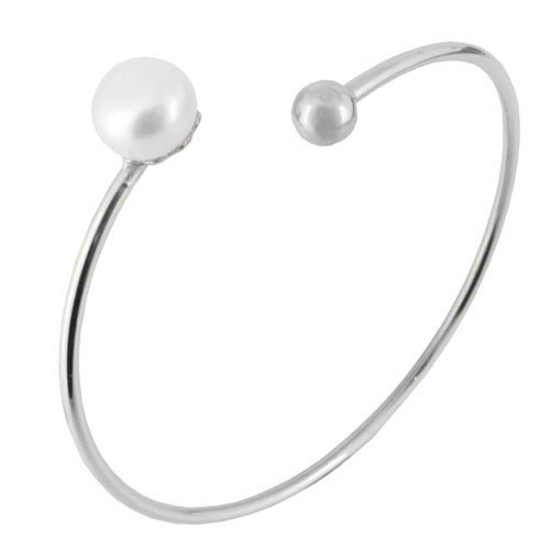 Ασημένιο βραχιόλι χειροπέδα 925 με μαργαριτάρι