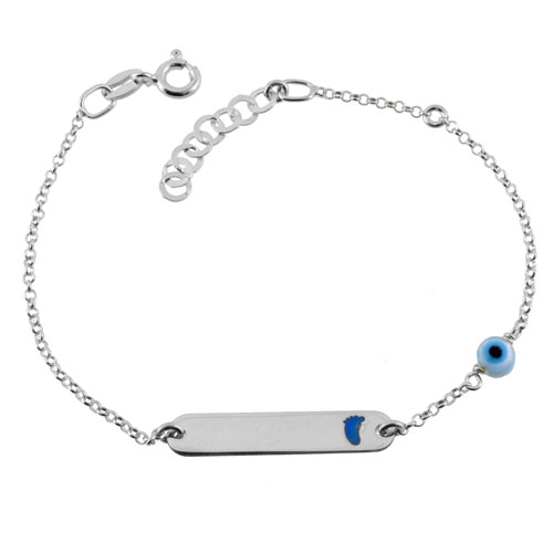 Ασημένιο παιδικό βραχιόλι ταυτότητα 925