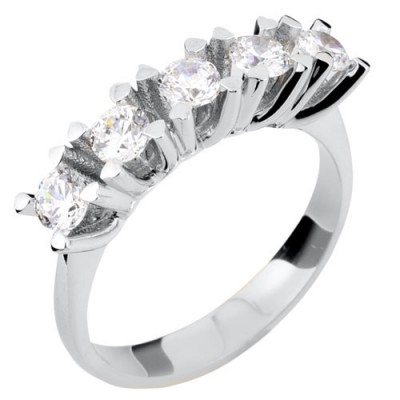 Ασημένιο σειρέ δαχτυλίδι 925 με Swarovski ζιργκόν