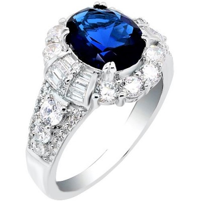 Ασημένιο δαχτυλίδι οβάλ ροζέτα 925 με ζιργκόν