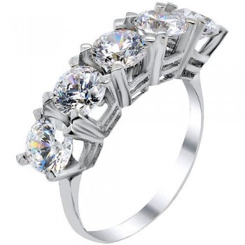 Ασημένιο σειρέ δαχτυλίδι 925 με Swarovski ζιργκόν