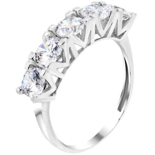 Ασημένιο σειρέ δαχτυλίδι 925 με Swarovski ζιργκόν