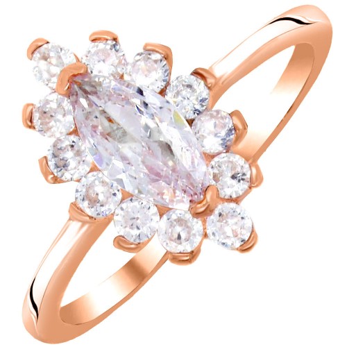 Ασημένιο δαχτυλίδι 925 σε ροζ χρώμα