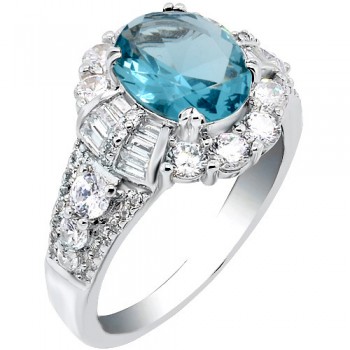 Ασημένιο δαχτυλίδι οβάλ ροζέτα 925 με ζιργκόν