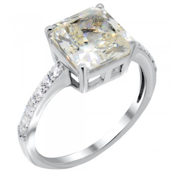 Ασημένιο μονόπετρο δαχτυλίδι 925 με ζιργκόν