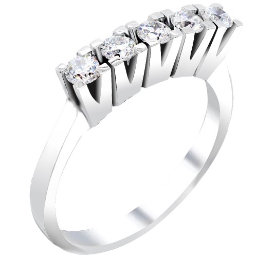 Ασημένιο σειρέ δαχτυλίδι 925 με Swarovski ζιργκόν