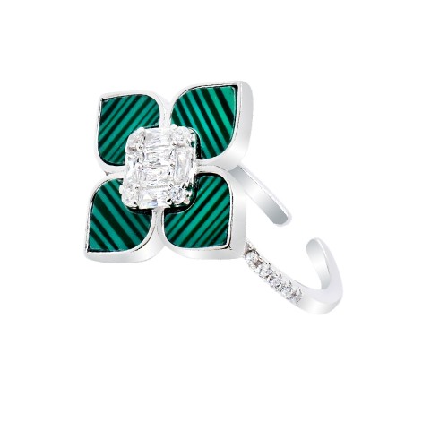 Ασημένιο δαχτυλίδι λουλούδι 925