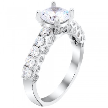 Ασημένιο μονόπετρο δαχτυλίδι 925 με ζιργκόν