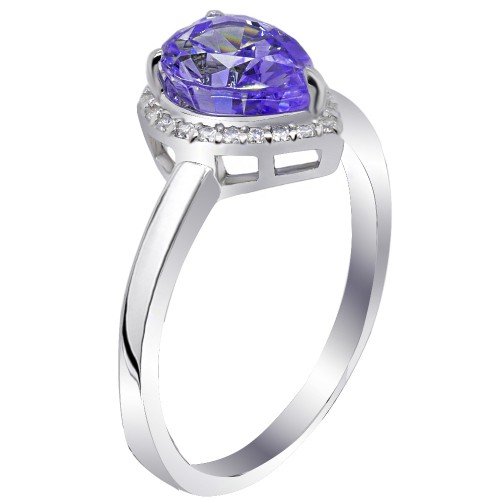 Ασημένιο δαχτυλίδι σταγόνα 925 με ζιργκόν