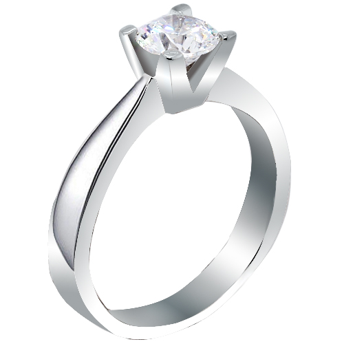 Ασημένιο μονόπετρο δαχτυλίδι 925 με Swarovski ζιργκόν