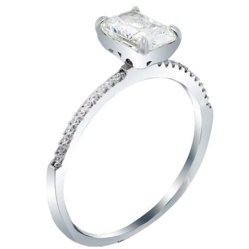 Ασημένιο μονόπετρο δαχτυλίδι 925 με ζιργκόν