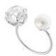 Ασημένιο δαχτυλίδι 925 με ζιργκόν και μαργαριτάρι