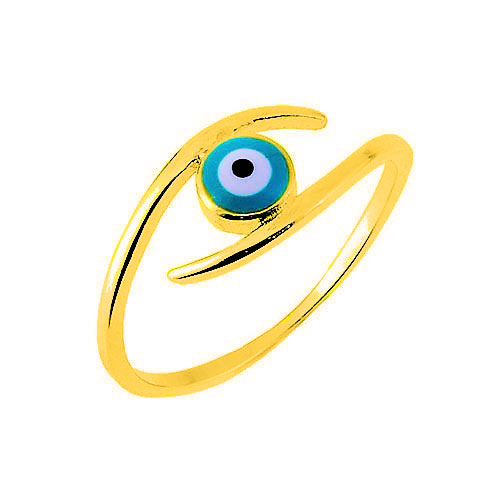 Ασημένιο επιχρυσωμένο δαχτυλίδι μάτι 925