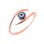 Ασημένιο δαχτυλίδι μάτι 925 σε ροζ χρώμα