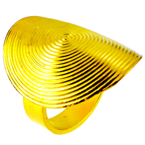 Ασημένιο επιχρυσωμένο αρχαϊκό δαχτυλίδι 925