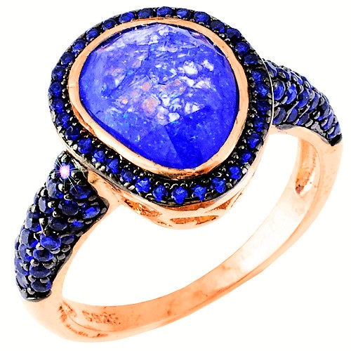 Ασημένιο δαχτυλίδι 925 σε ροζ χρώμα