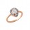 Ασημένιο δαχτυλίδι σταγόνα 925 σε ροζ χρώμα