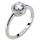 Ασημένιο μονόπετρο δαχτυλίδι 925