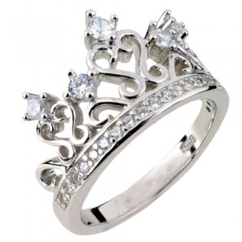 Ασημένιο δαχτυλίδι κορώνα 925