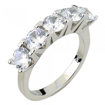 Ασημένιο σειρέ δαχτυλίδι 925 με ζιργκόν