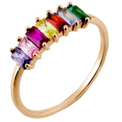 Ασημένιο δαχτυλίδι 925 σε ροζ χρώμα