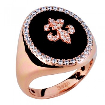 Ασημένιο δαχτυλίδι 925 σε ροζ χρώμα