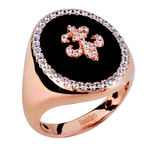 Ασημένιο δαχτυλίδι 925 σε ροζ χρώμα