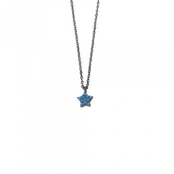 Ασημένιο κολιέ 925 με μαύρο επιπλατίνωμα