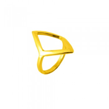 Ασημένιο επιχρυσωμένο δαχτυλίδι top finger 925