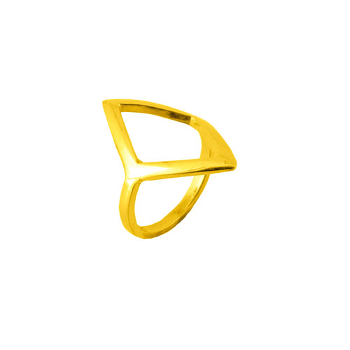 Ασημένιο επιχρυσωμένο δαχτυλίδι top finger 925